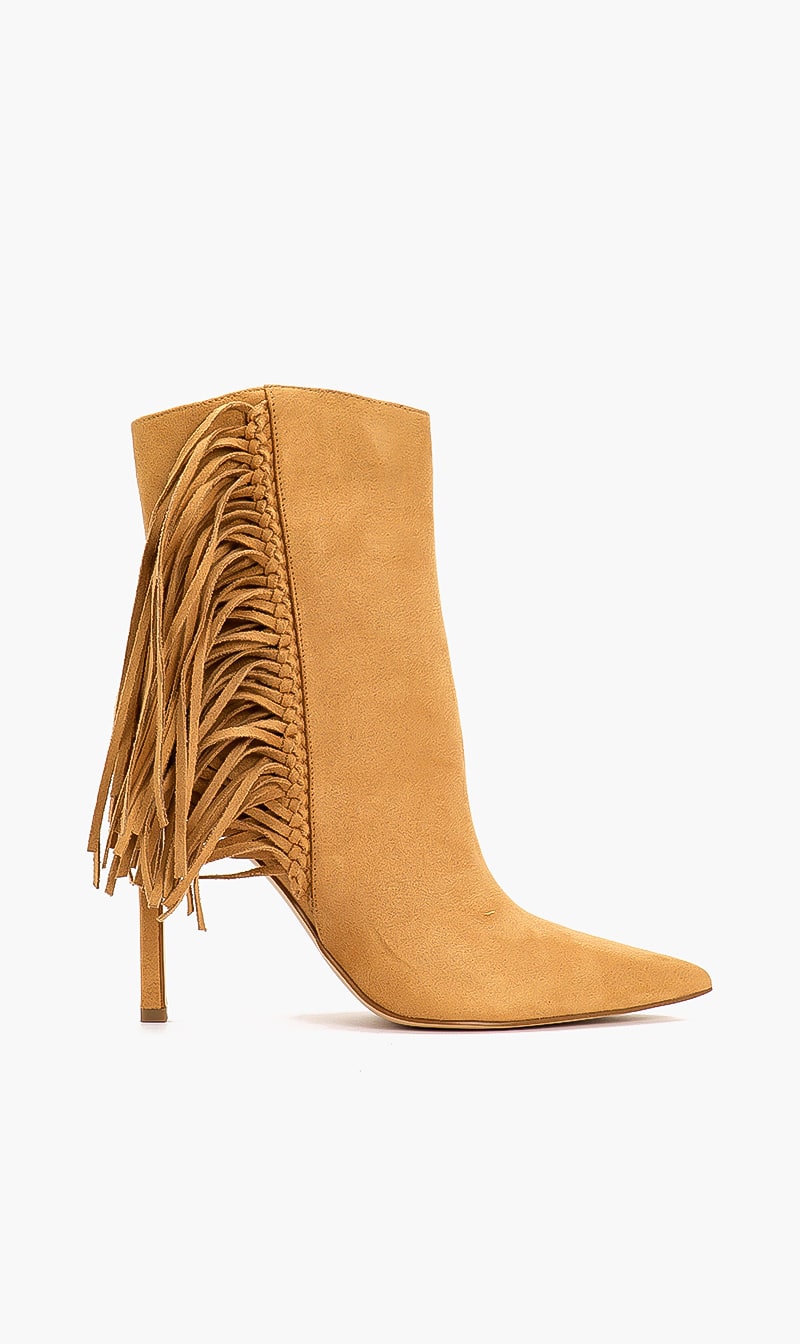 

Guess Beige Sidone Suede Boots for Women | The Deal Outlet