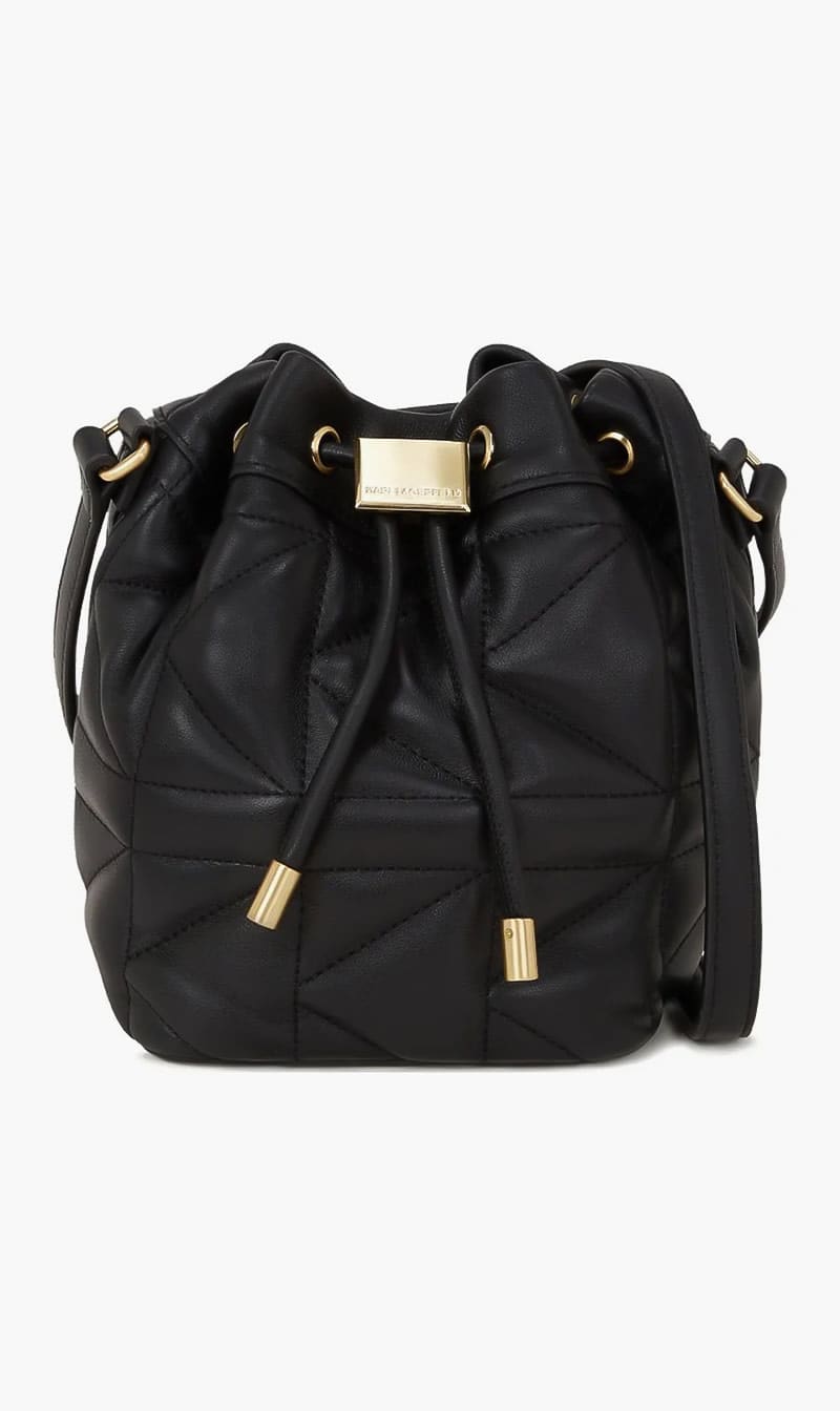 

Karl Lagerfeld Black Kurl Bucket Bag for Women | The Deal Outlet