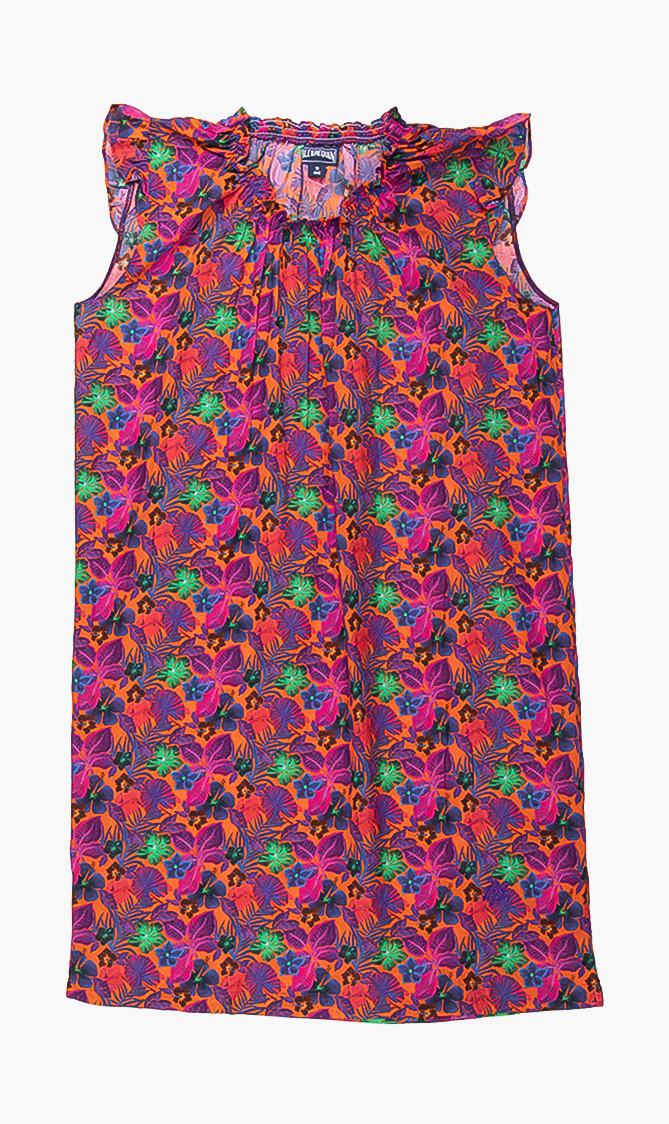 

Gappy Printed Dress, Orange