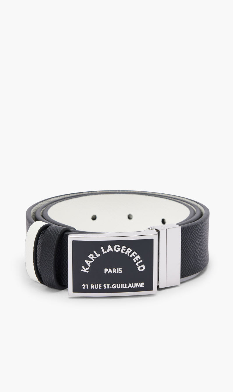 

Karl Lagerfeld Black Rsg Reversible Belt for Men | The Deal Outlet