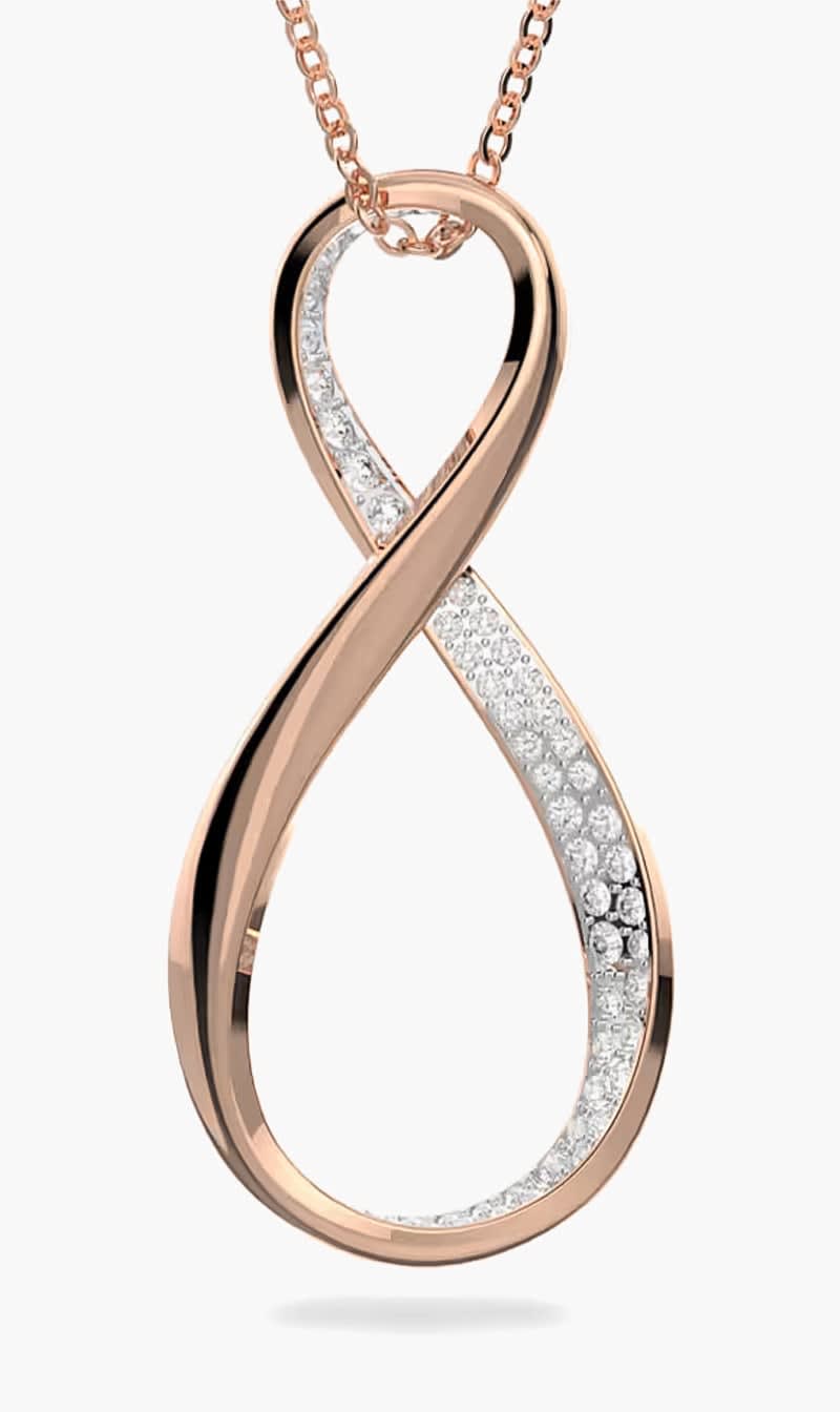 Gold Swarovski Silver Exist Pendant Necklace for Women