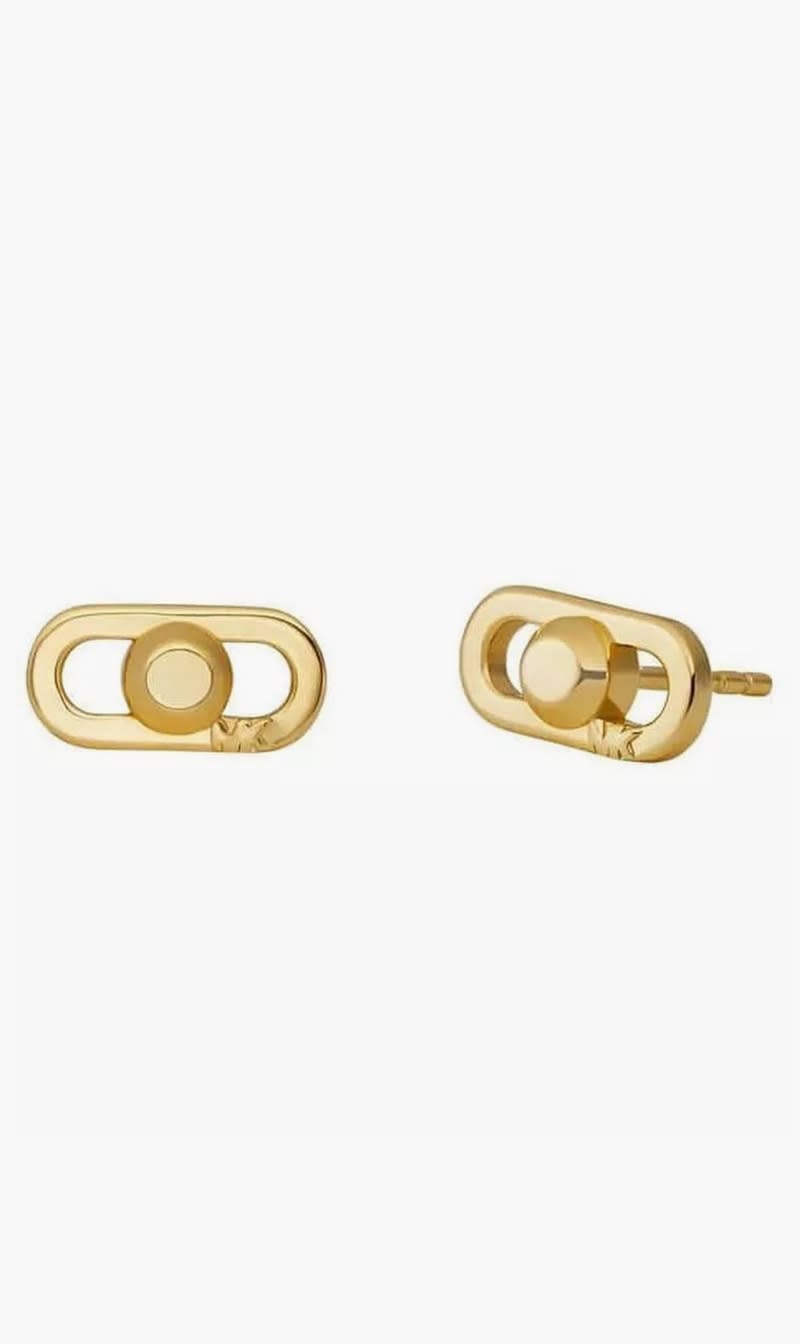 

Michael Kors Gold Astor Link Stud Earring Gold Sterling for Women | The Deal Outlet