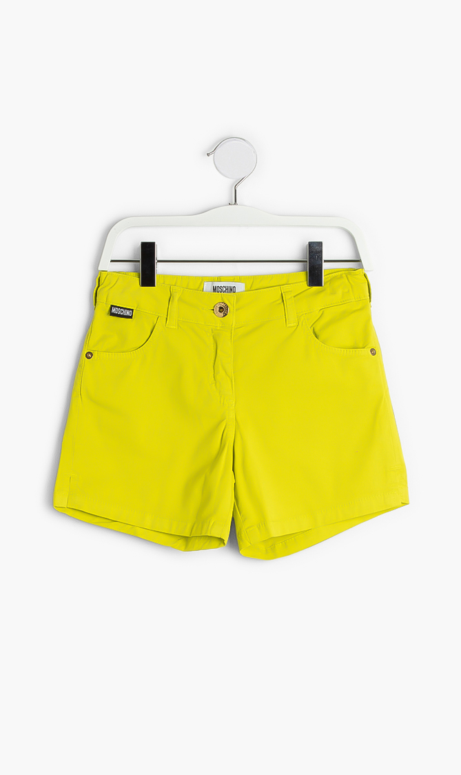 

Moschino Embroidered Multicolor Logo Teen Shorts
