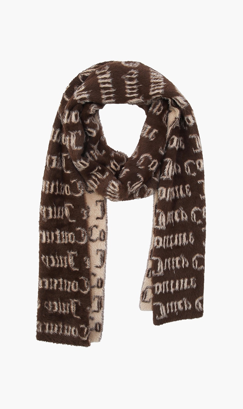 

Nico Intarsia Monogram Scarf, Brown