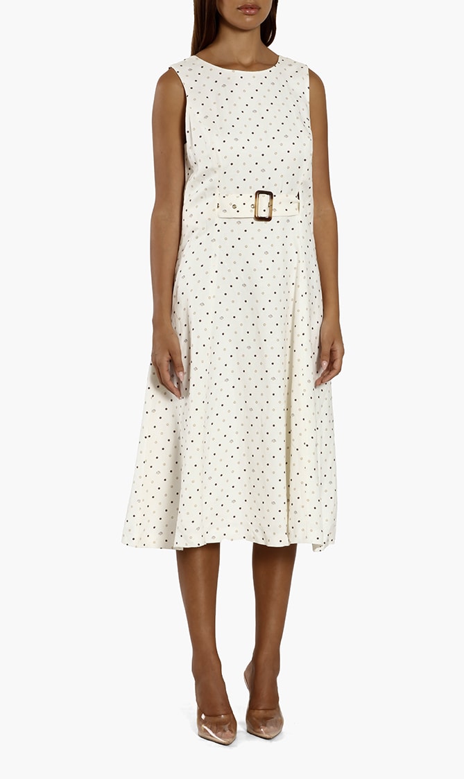 

Caryla A-line Belted Midi Dress