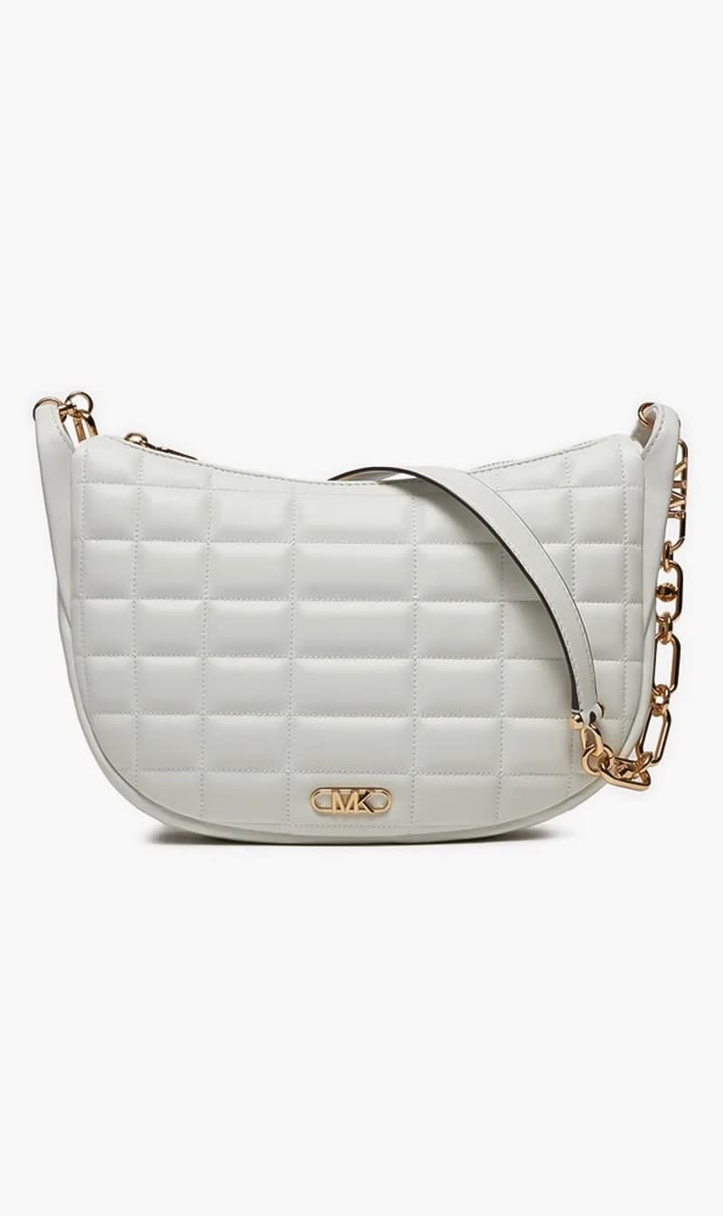 

Michael Kors White Lg Chain Msgr for Women | The Deal Outlet
