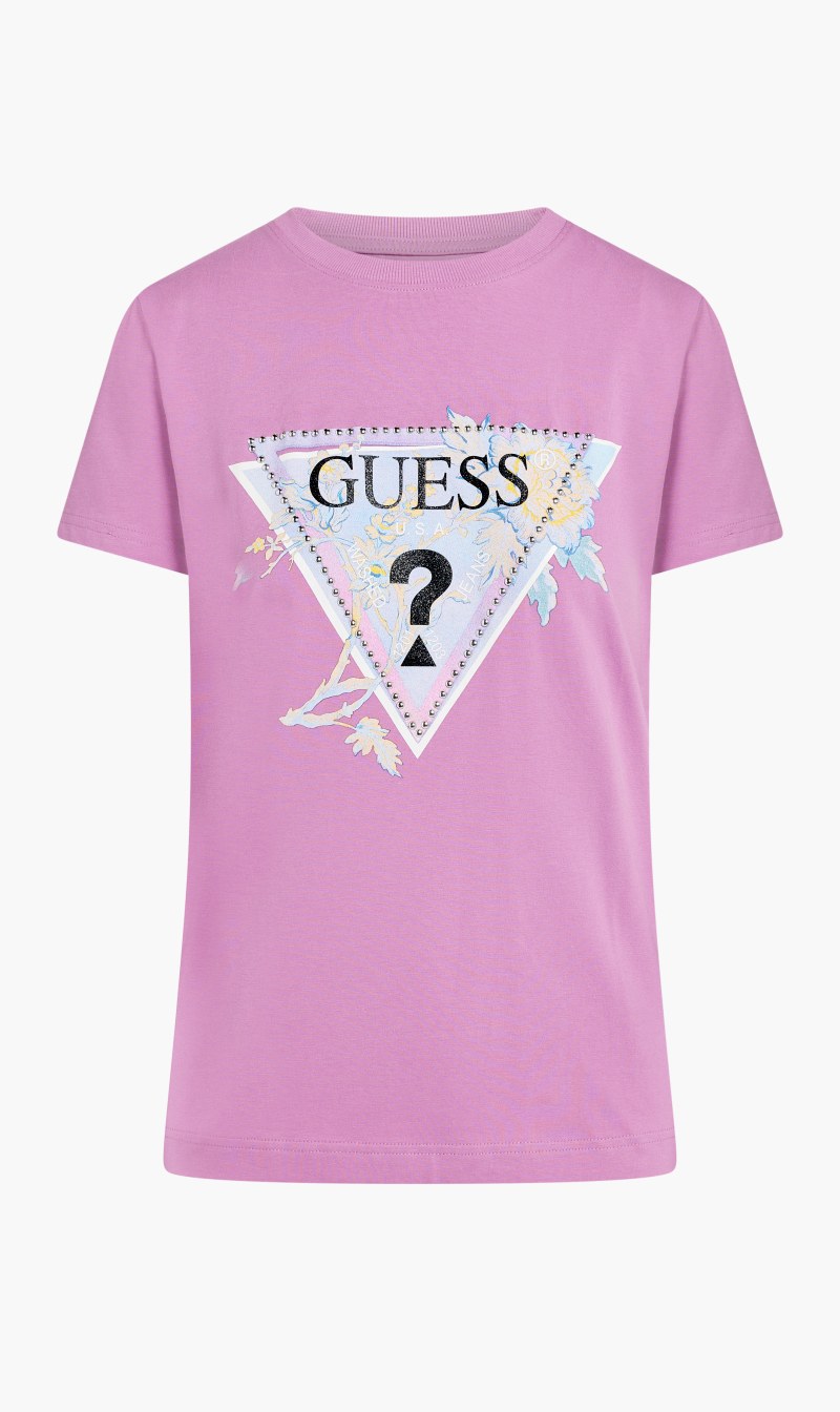 

Guess Purple Short Sleeve Cotton Alva T-shirt for Women | The Deal Outlet