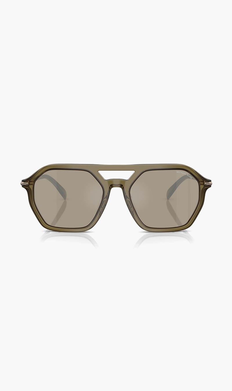Michael Kors Green Jackson Hole Pilot Sunglasses for Men