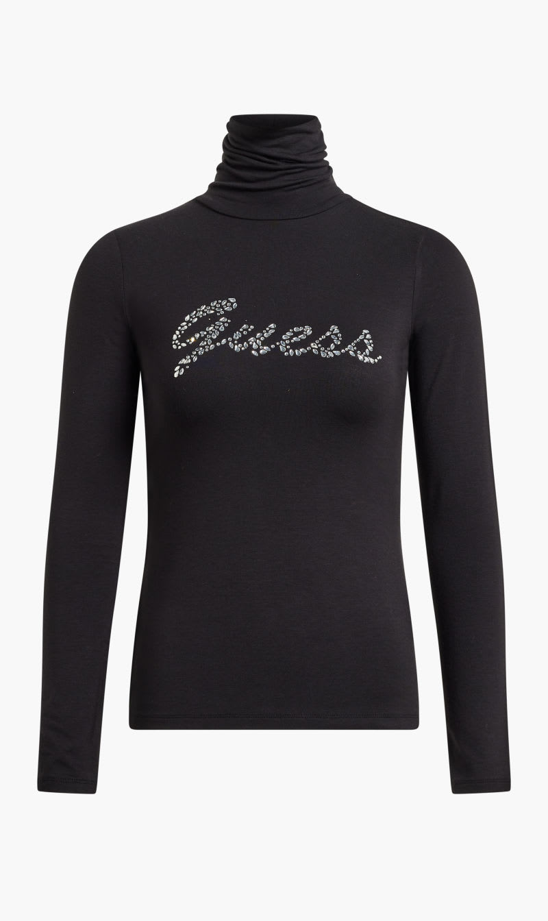

Guess Black Nelly Turtle Neck Ls for Women | The Deal Outlet