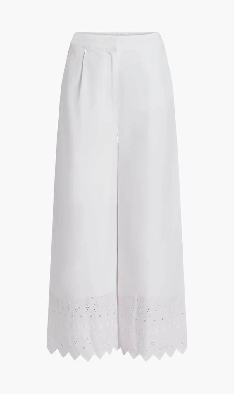 

Karl Lagerfeld White Embroidered Pants for Women | The Deal Outlet