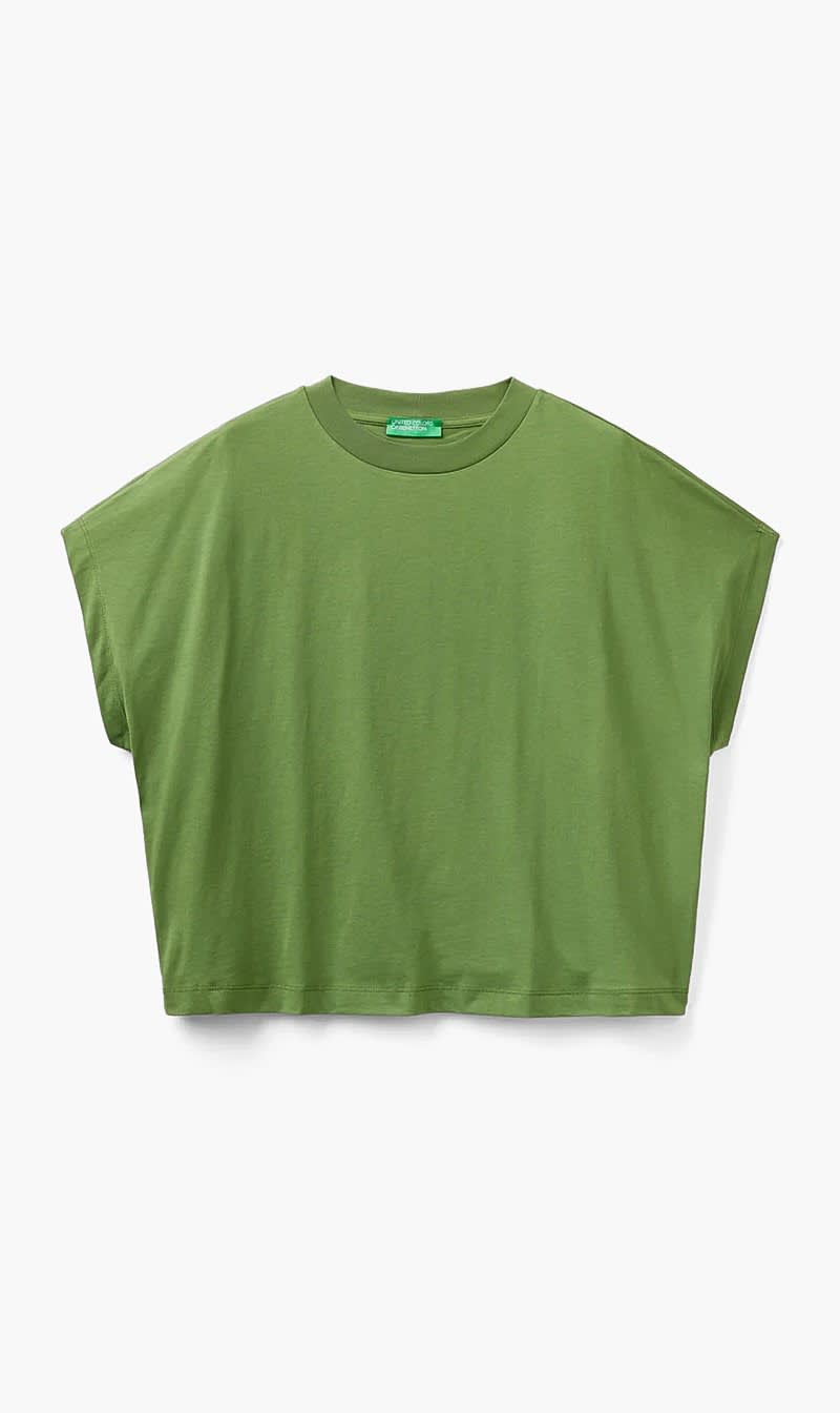 Green United Colors Of Benetton White Kimono Sleeve T-shirt for Women