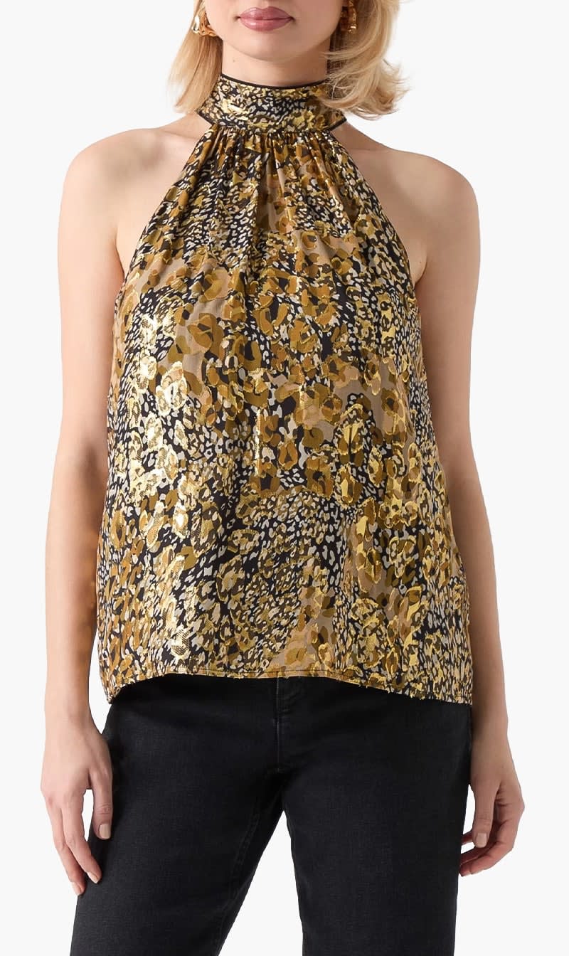 Guess Multi-color Leopard Allure Halter Top for Women