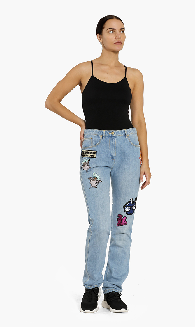 

Patched Jeans, Blue