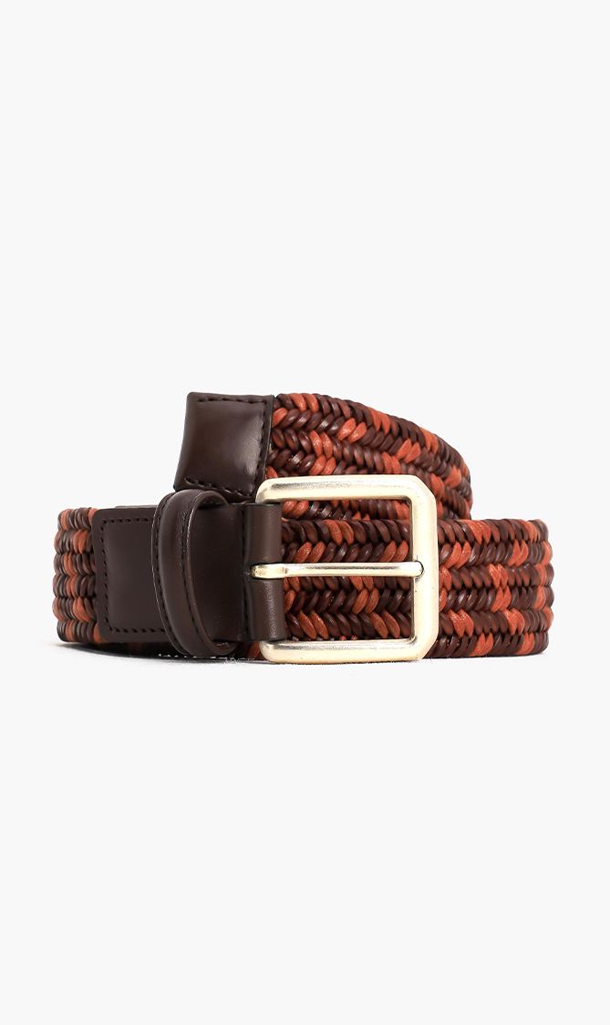 

Pal Zileri Woven Leather Belt