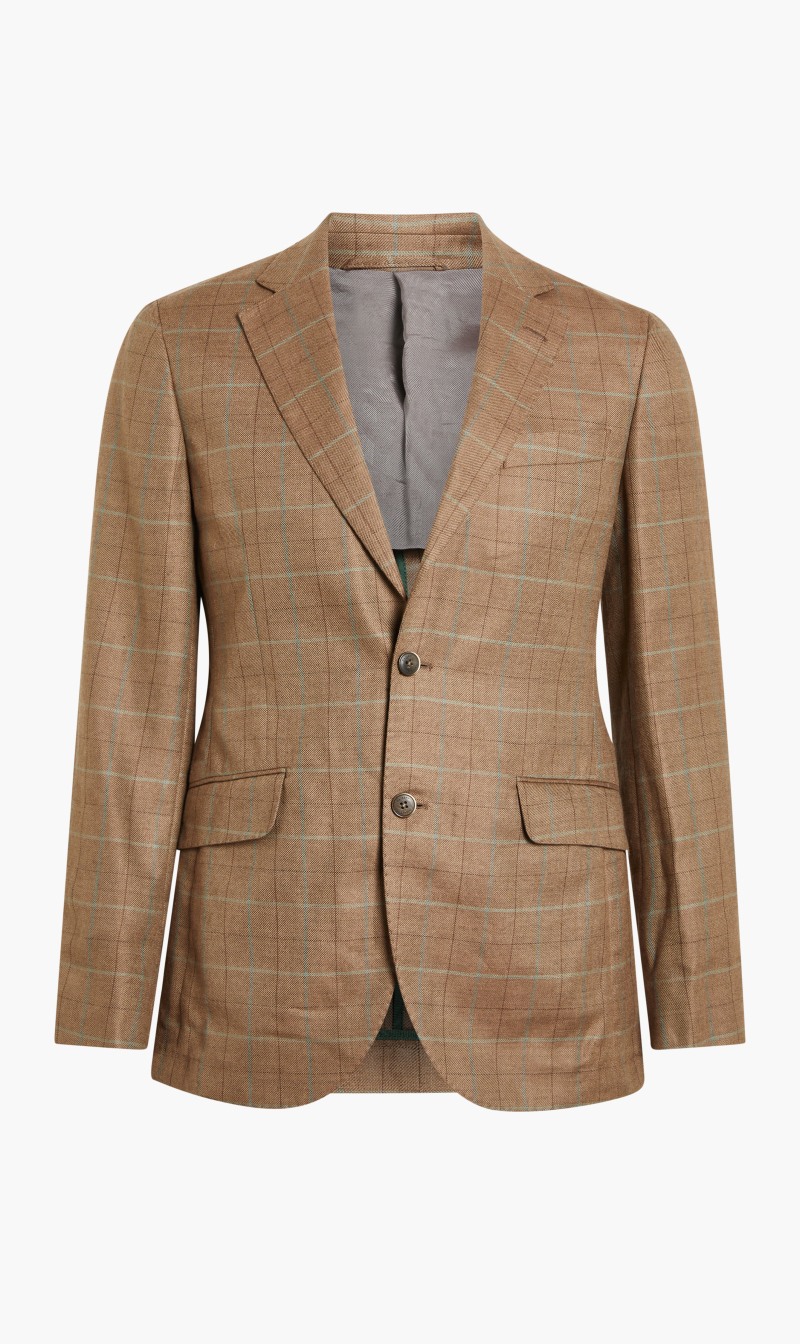 

Wl Linen Khaki Check, Brown