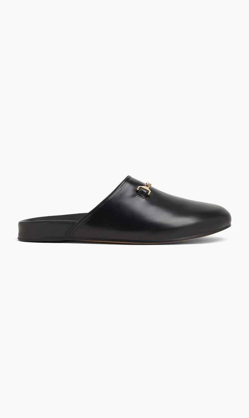 

Hyu Black Quincy Slippers for Men | The Deal Outlet