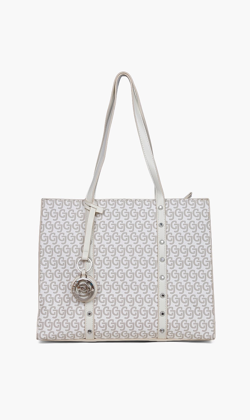 

All Over Branding Tote Bag, White