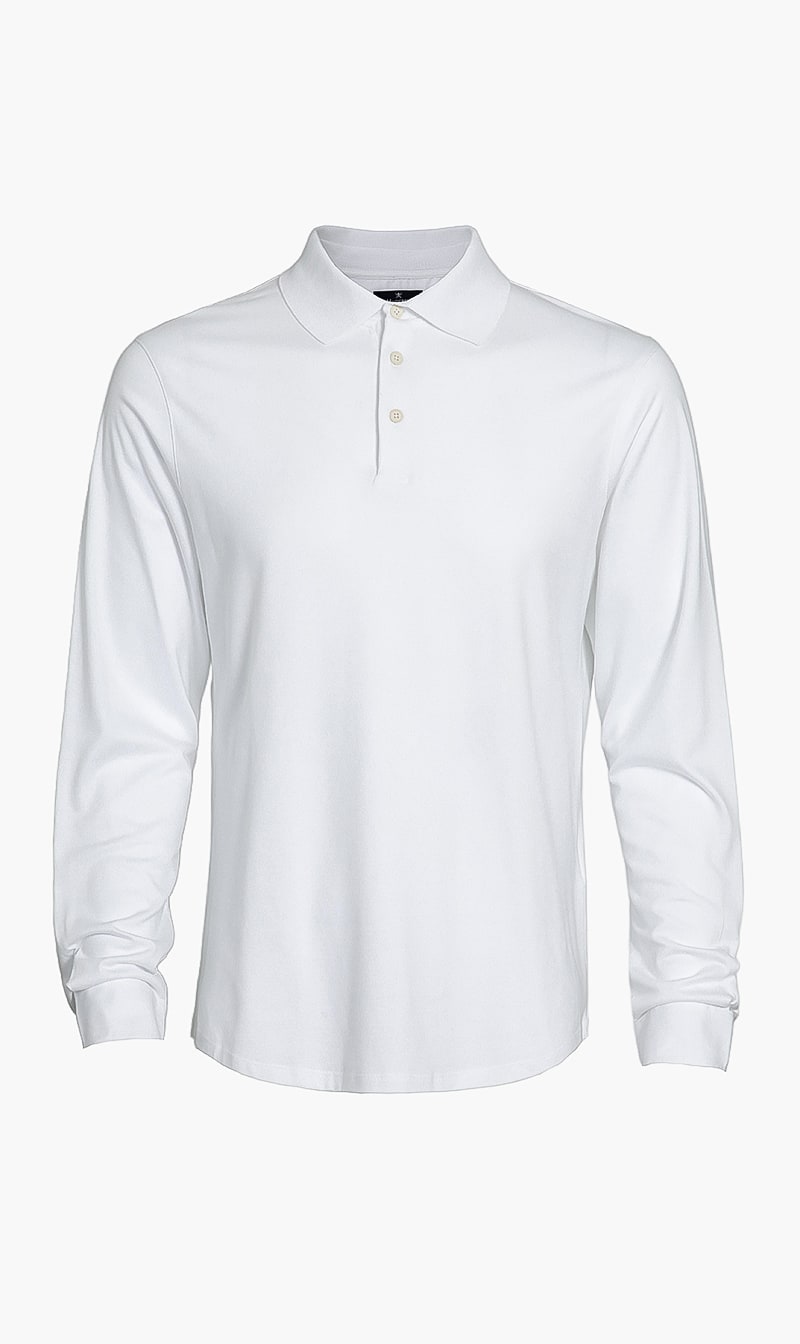 

Hackett London White Classic Fit Polo for Men | The Deal Outlet