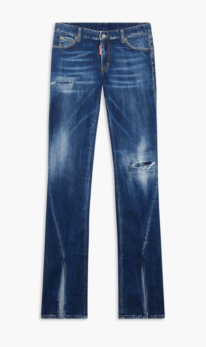 

Dsquared2 Blue Pants 5 Pockets for Women | The Deal Outlet