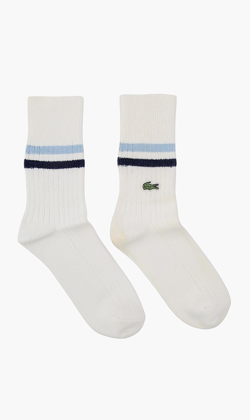 

Cotton Blend Logo Socks, White