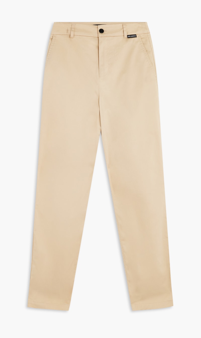 

Karl Lagerfeld Brown Premium Chino Pants for Women | The Deal Outlet