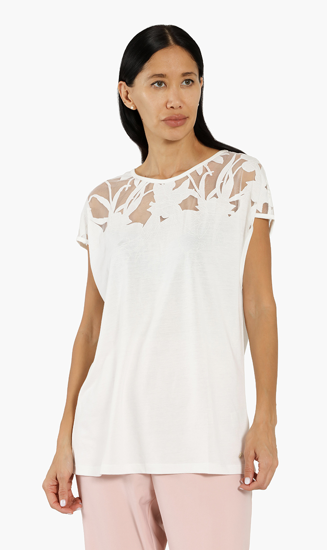 

Ted Baker Lehoo Floral Mesh Top