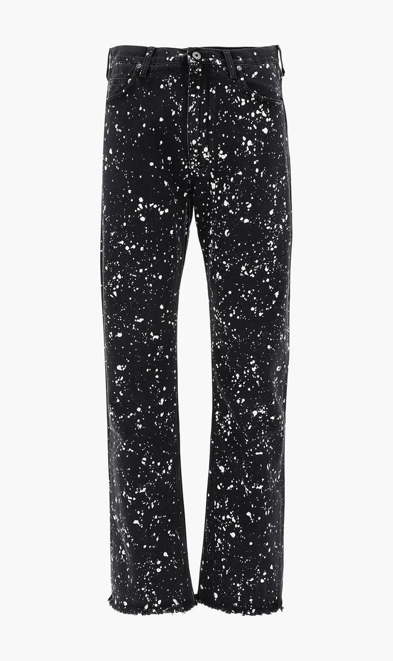 

Off-white Black Paint Relax Slim Jeans Black No Color for Men | The Deal Outlet
