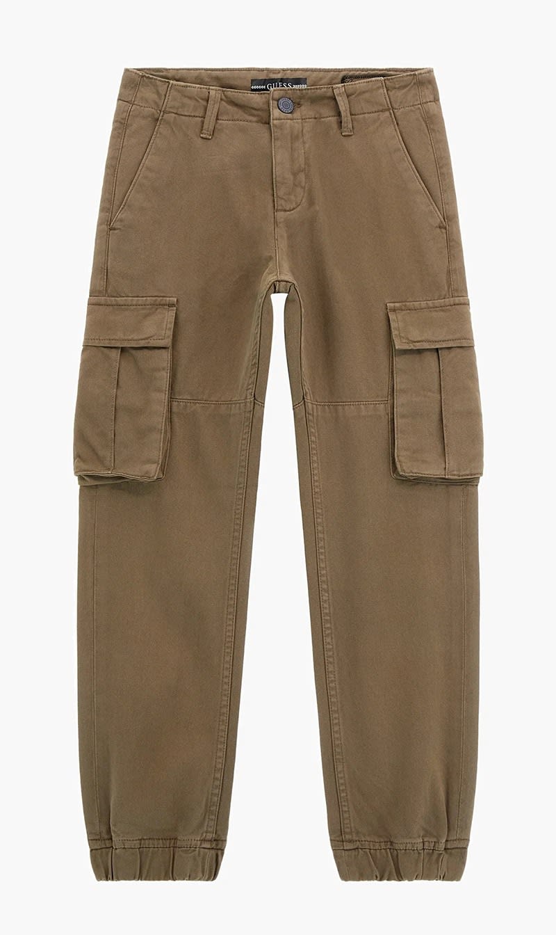 

Guess Green Gmt Gabardine Cargo Pants for Boys | The Deal Outlet