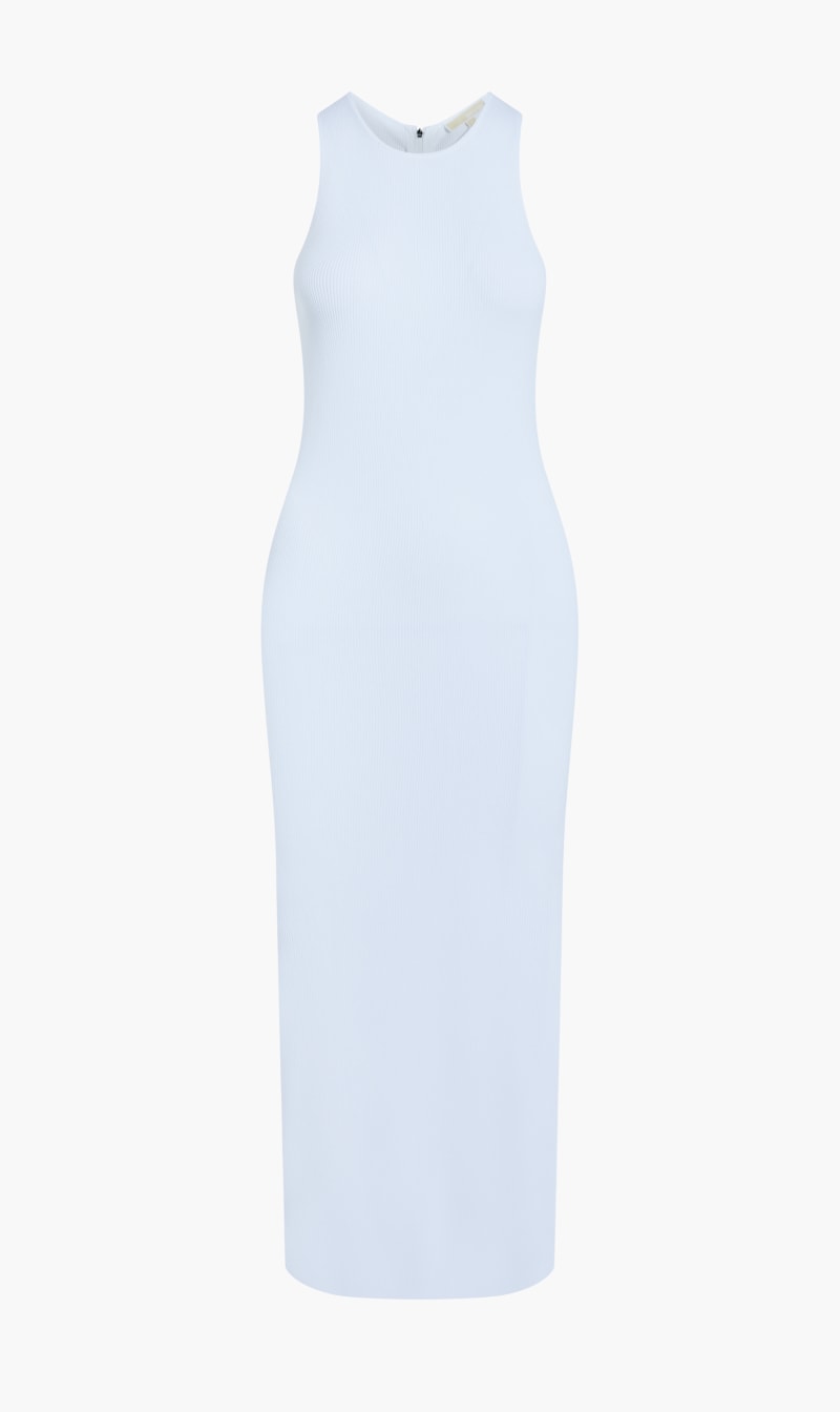 

Michael Kors White Ribbed Stretch Knit Tank Dress for Women | The Deal Outlet