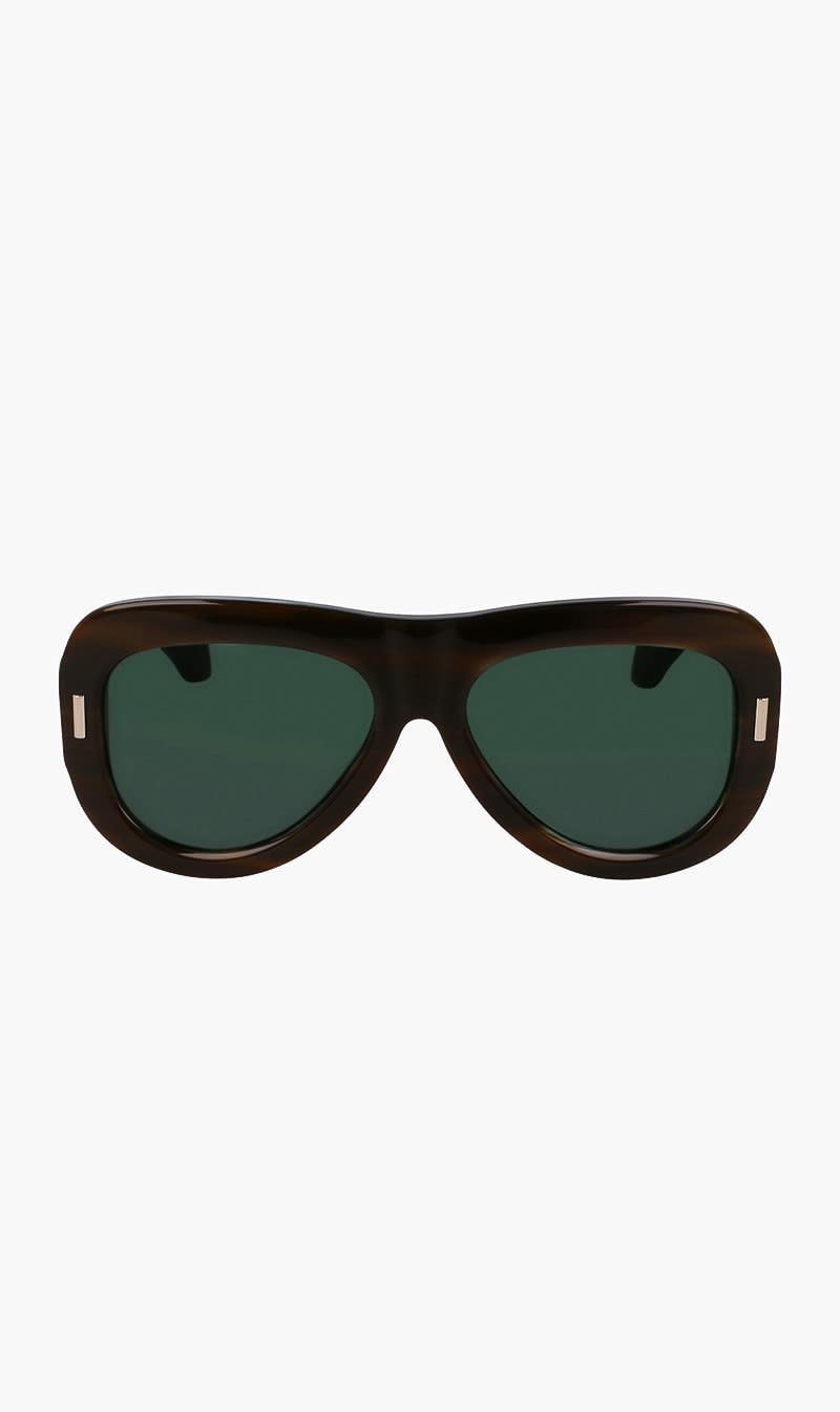 Ferragamo Green Oval Sunglasses for Women
