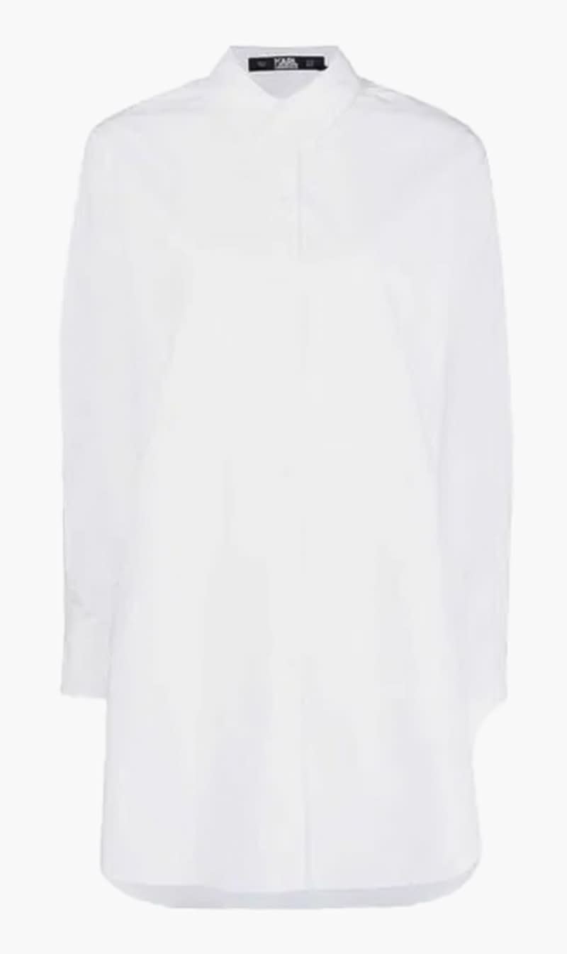 

Karl Lagerfeld White Tunic Logo Shirt for Women | The Deal Outlet