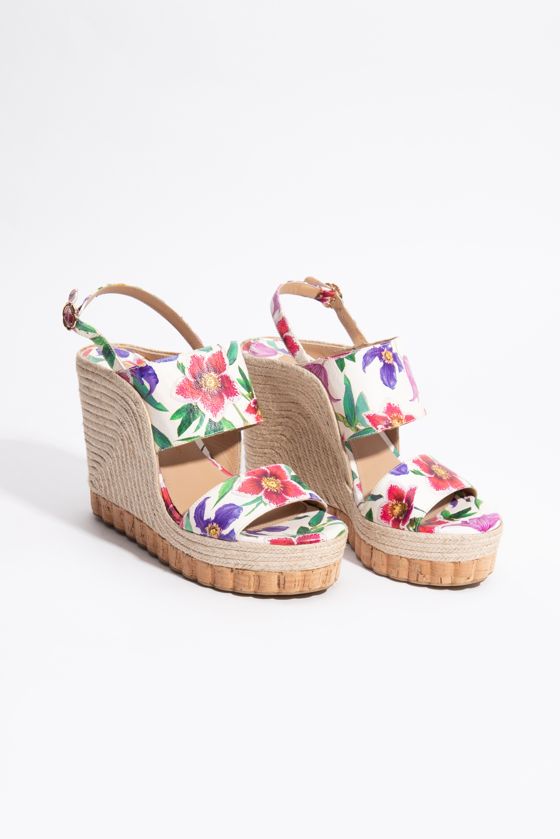 

Salvatore Ferragamo Floral Print Wedge