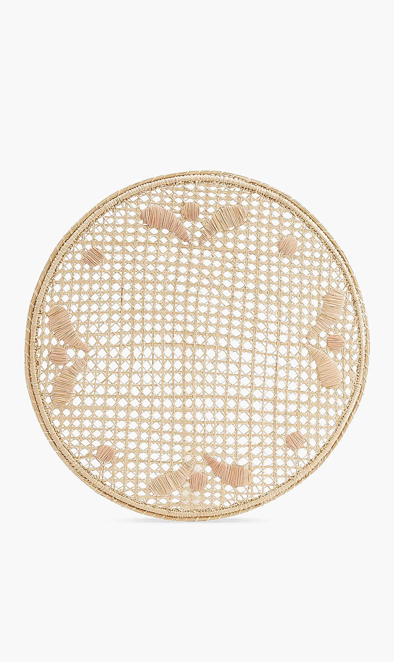 

Artesanias Del Atlantico White Iraca Round Table Mat | The Deal Outlet