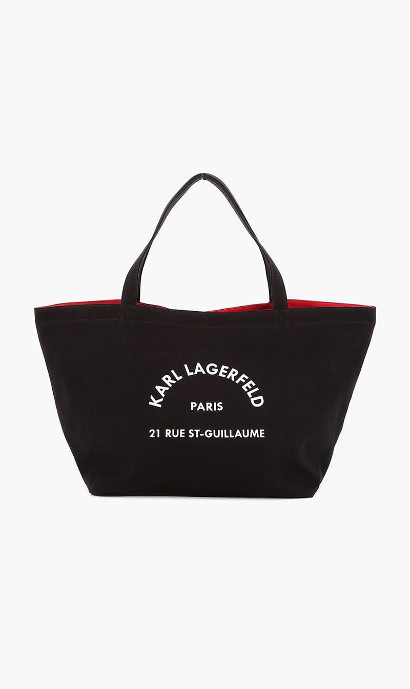 Karl Lagerfeld Black Rue St.guillaume Canvas Tote for Women