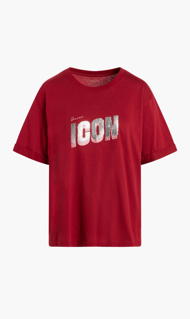 

Guess Red Cotton Anica T-shirt for Women | The Deal Outlet