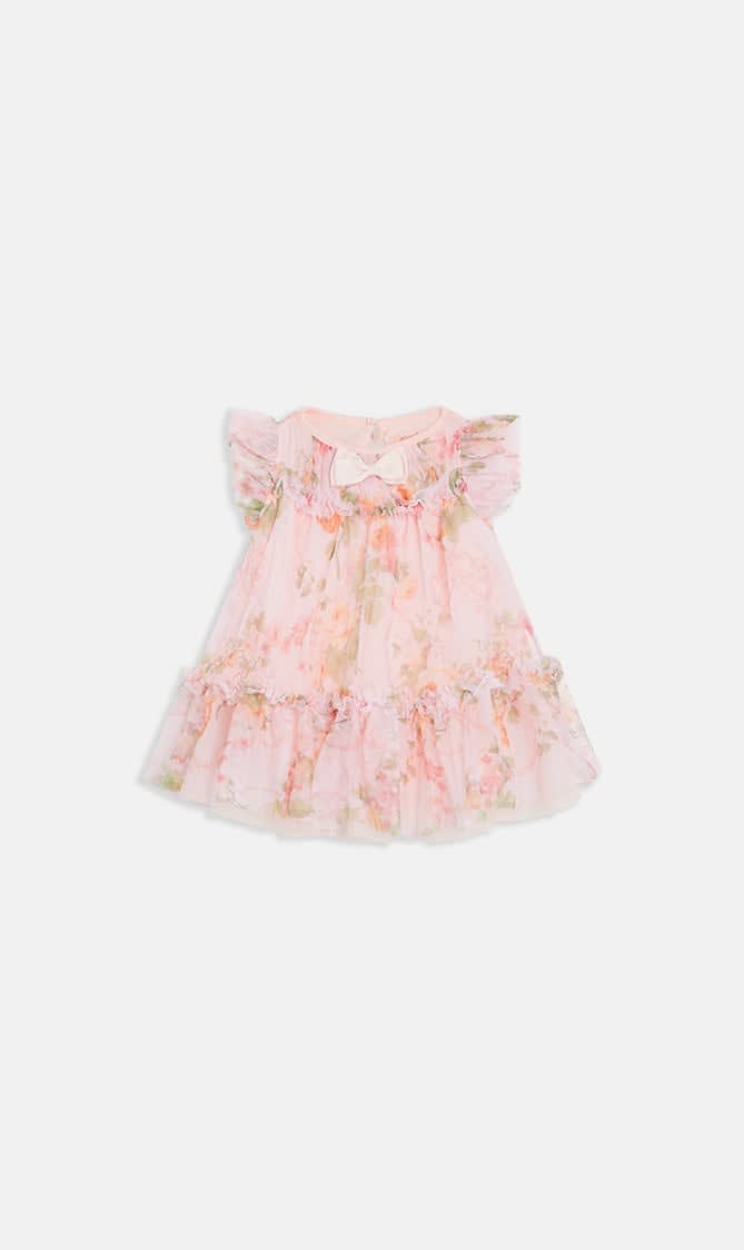

Angel's Face Pink Rosebud Flower Dress Begonia Pink for Girls | The Deal Outlet