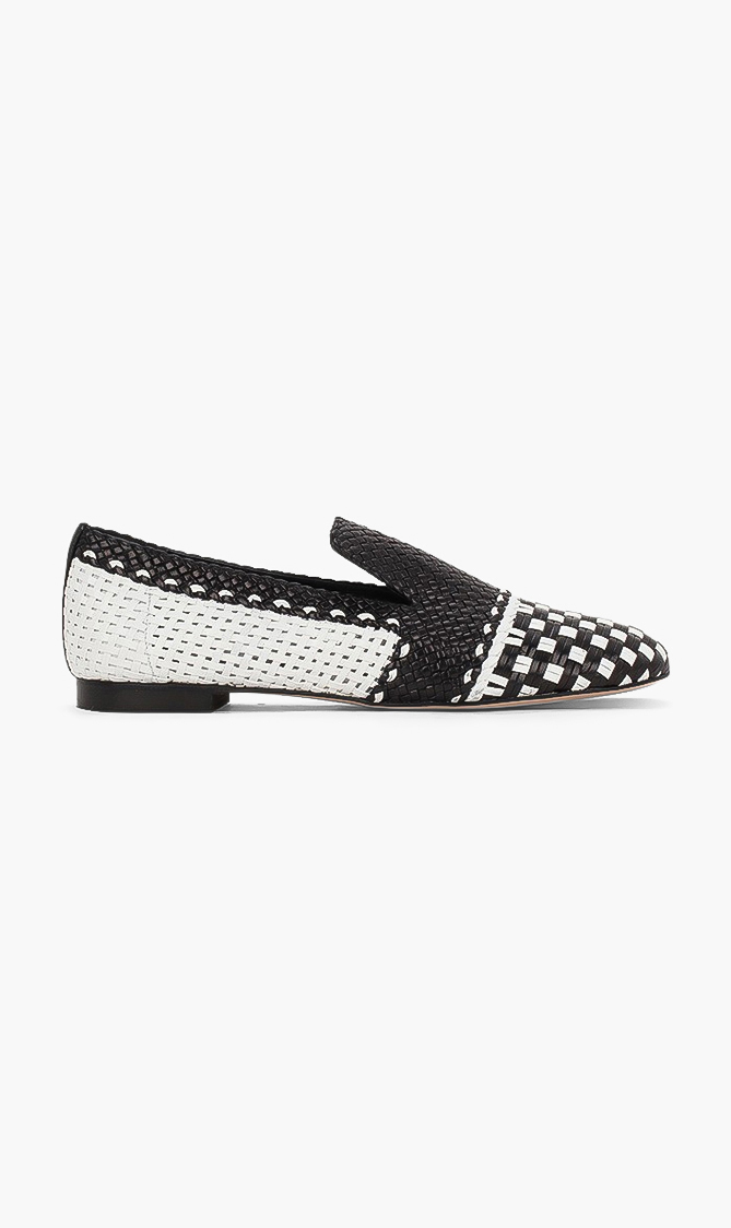 

Stuart Weitzman Riviera Checker Woven Flats