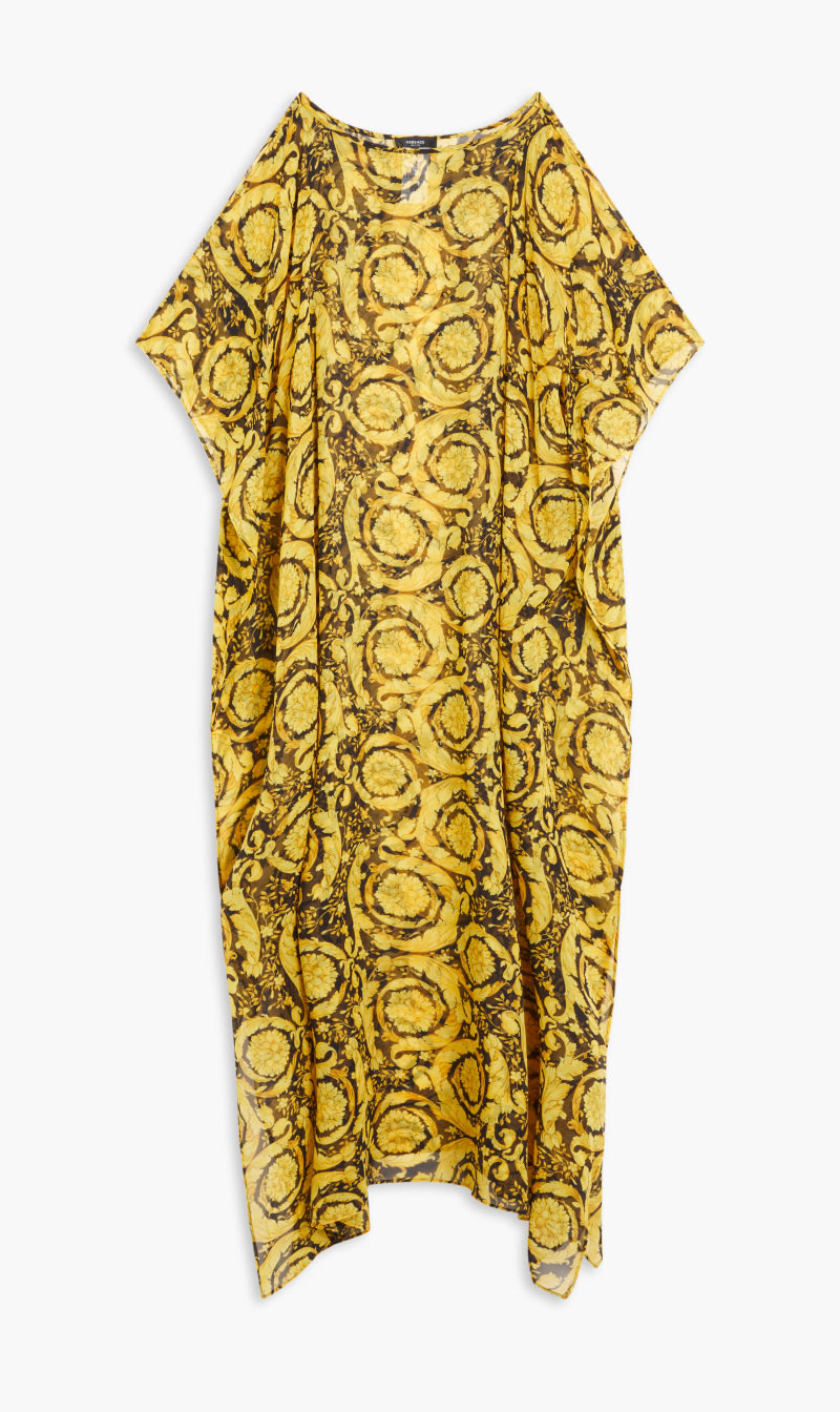

Versace Black Barocco Print Silk Beach Dress for Women | The Deal Outlet