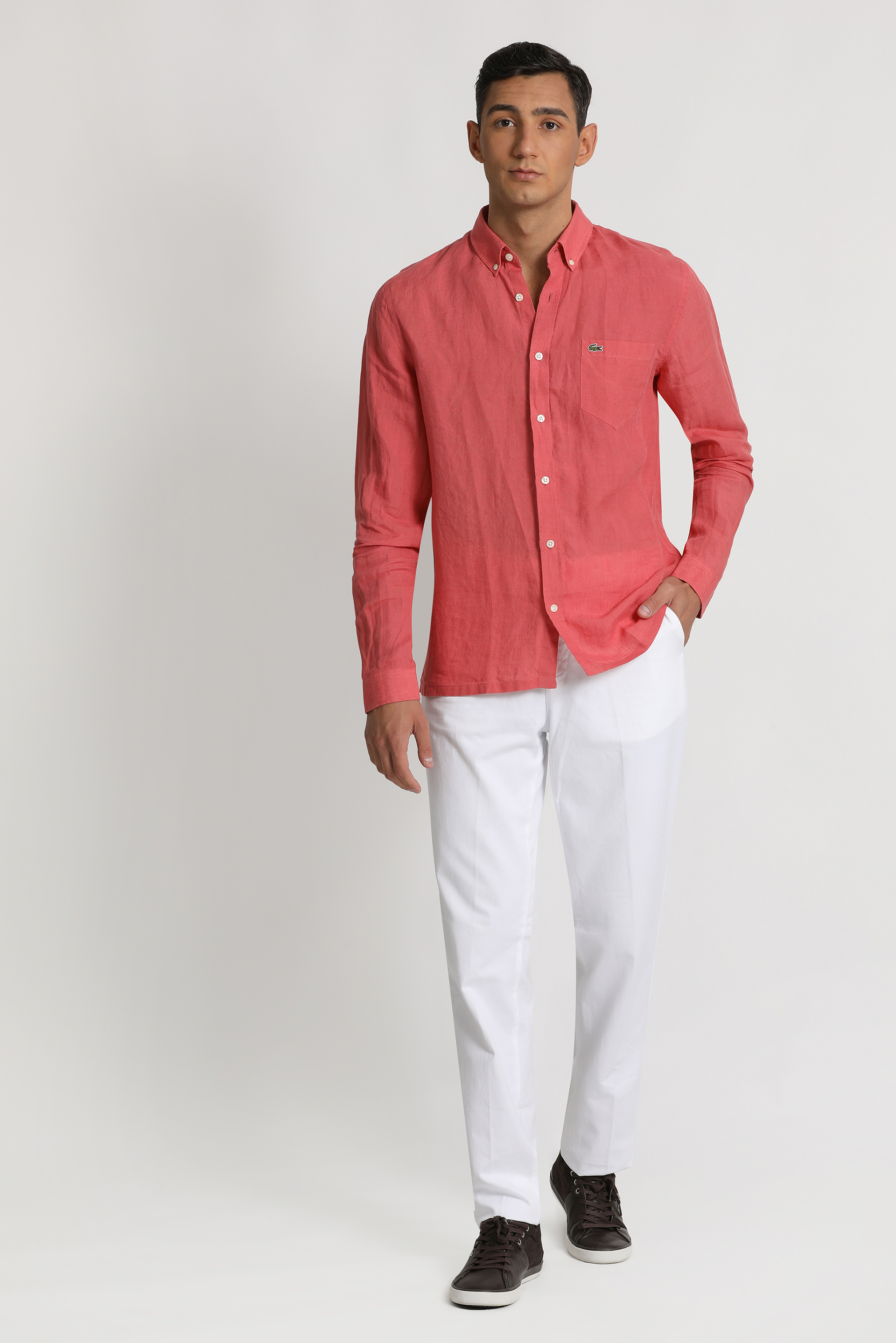 

Lacoste Regular Fit Linen Long Sleeve Shirt