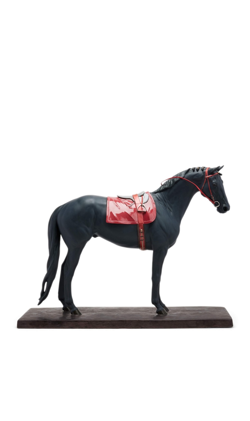 

English Purebred Horse Sculpture, Black