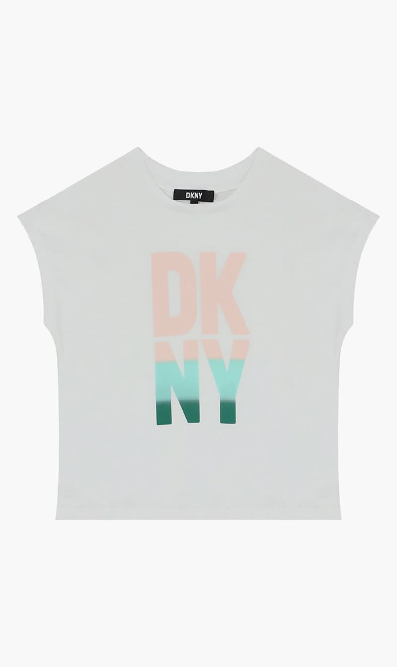 

Dkny White Logo T-shirt for Girls | The Deal Outlet