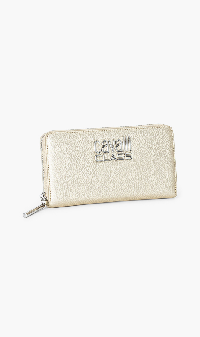 

CAVALLI CLASS Leather Long Zip Around Wallet