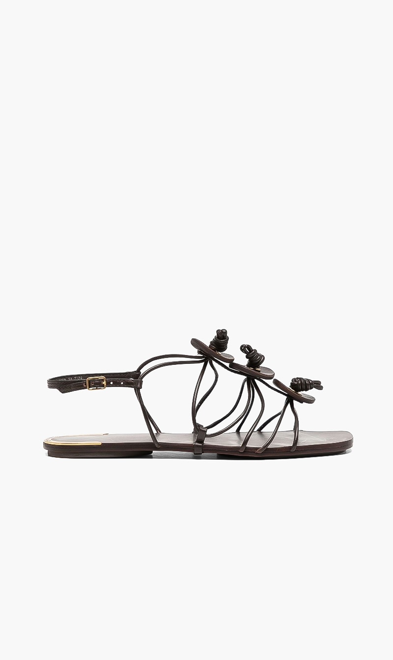 

Tory Burch Brown Artisanal Knot Sandal for Women | The Deal Outlet
