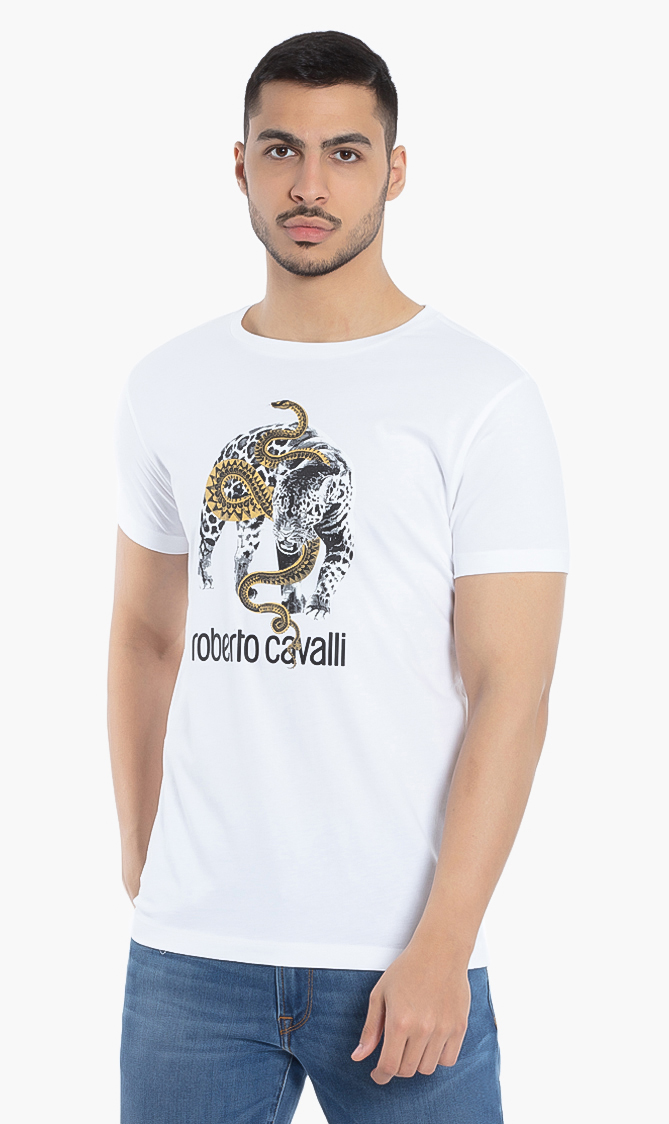 

Roberto Cavalli Leopard And Snake Print T-shirt