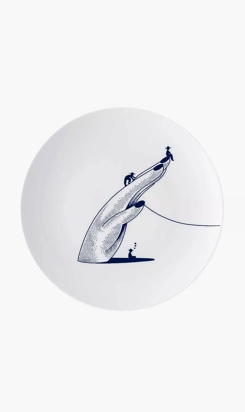 

Far Far Closer Plate, White