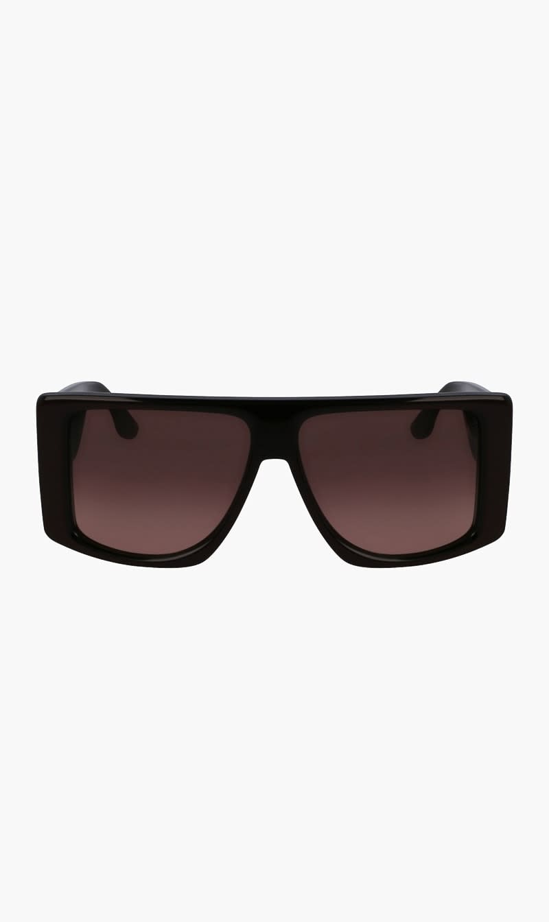 Red Victoria Beckham Black Square Sunglasses for Women