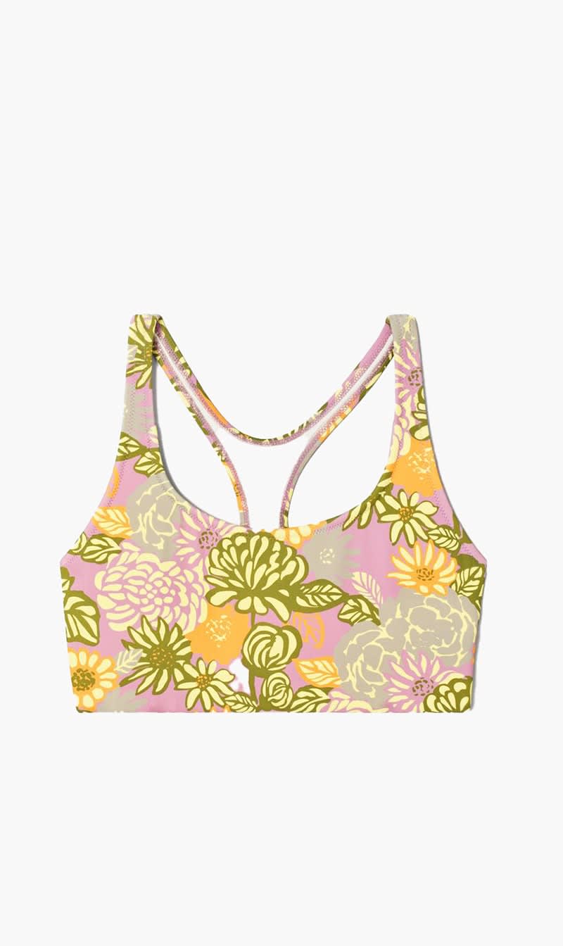 

Tory Burch Green Tory Sport Weightless Multi-stripe Chevron Racerback Bra for Women | The Deal Outlet