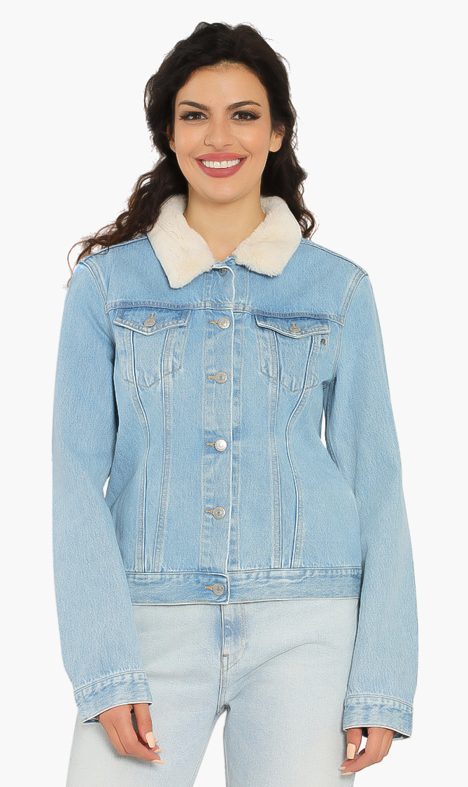 

Replay Fur Collar Denim Jacket