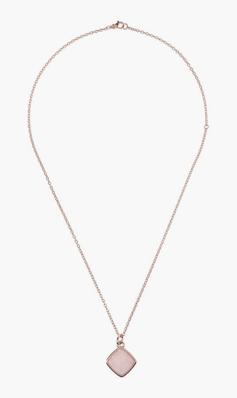 

Bronzallure Others Polished Squared Pendant With Stone With Faceted Edges for Women | The Deal Outlet