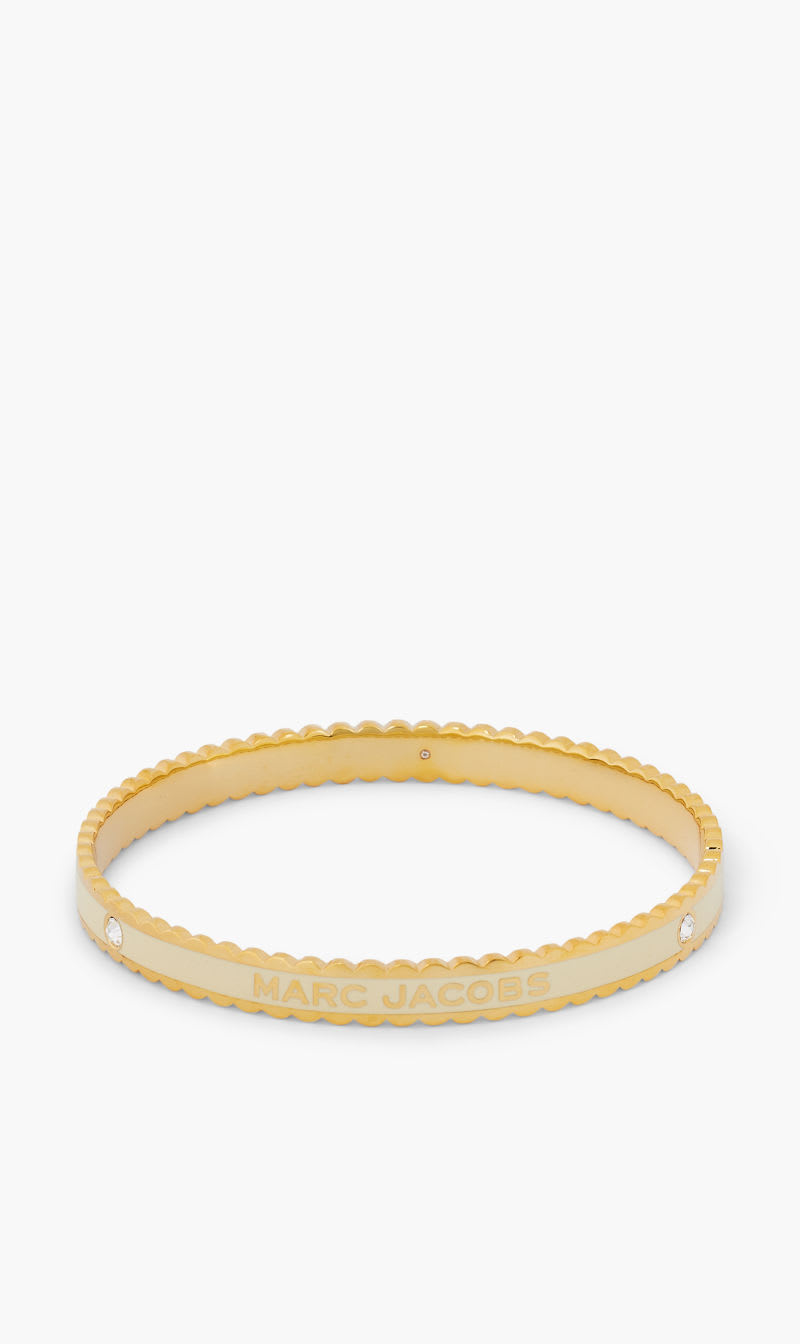 

Marc Jacobs Beige The Medallion Scalloped Bangle for Women | The Deal Outlet